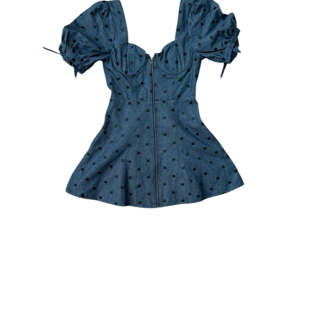 TulaRosa Dara Dress in Denim Blue Mini Dress Size Small